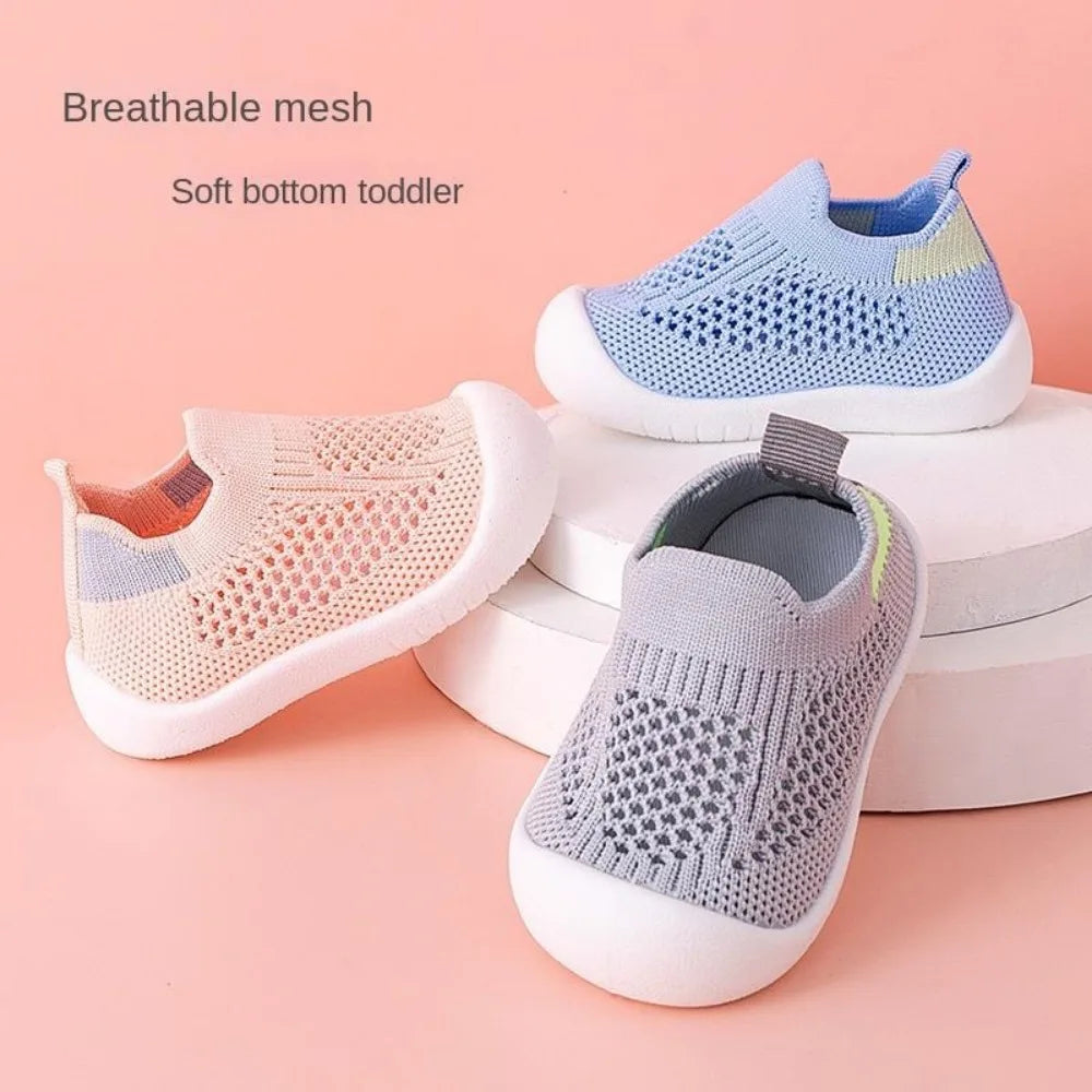 Baby Boys Girls Mesh Breathable Toddler Shoes Wear-resistant Non Slip