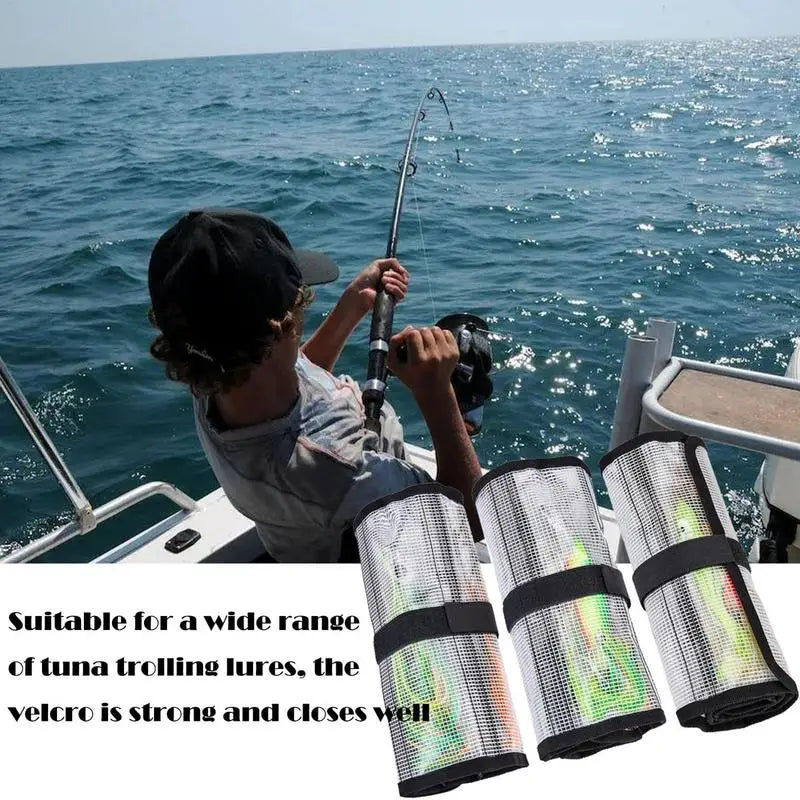 Fishing Lure Wraps PVC Roll Up Bait Protective Covers Portable
