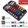 Car Boat Fuse Box Holder 12 Way Blade Block Warning Indicator 12V 24V