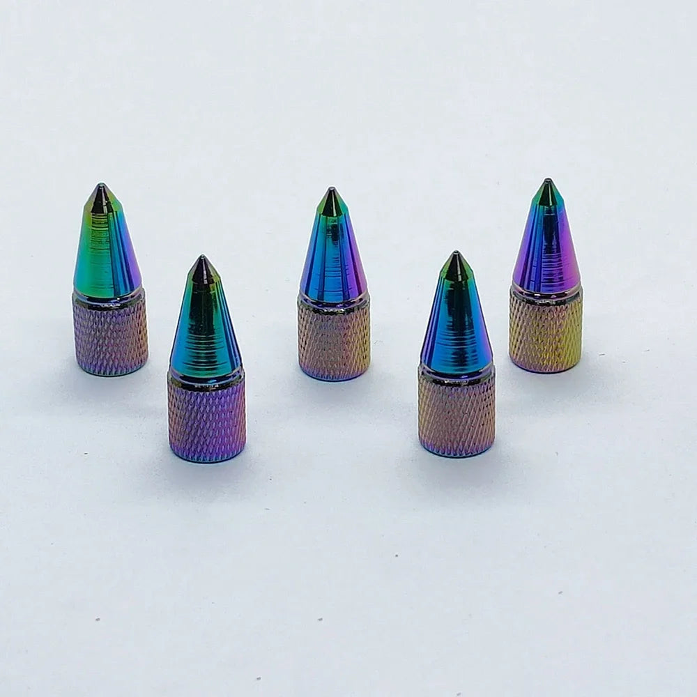 4-Pack Aluminum Colorful Tire Valve Stem Caps – Car, Bike & Moto