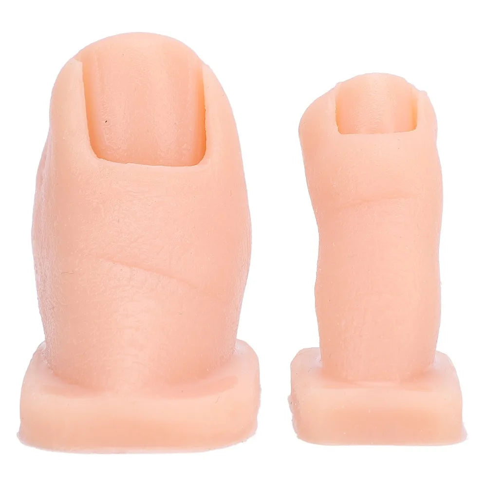 2pcs Silicone Silicone Practice Toes Model Flexible Artificial Toe Simulator Manicure Training Toes Pedicure Practice Mannequin Zpaxo
