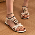 Flower Beaded Bohemian Sandals Women Summer 2026 Roman Comfortable
