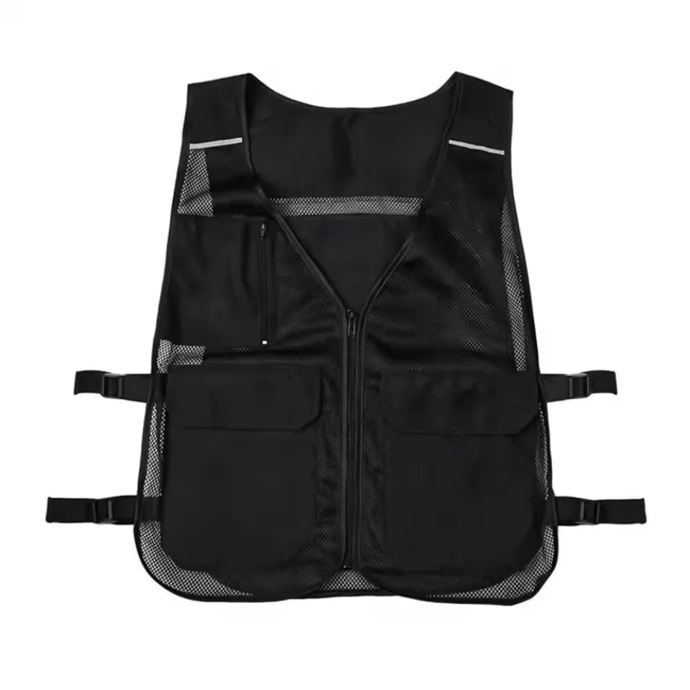Ice Cooling Vest Waterproof Adjustable Outdoor Work Vest Breathable Convenient Outdoor Running Vest Cycling Zpaxo Black