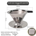 1PC Stainless Steel Reusable Coffee Filter Holder Pour Over Mesh Tea Dripper Cup Zpaxo Silver-s