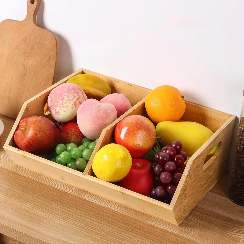 Pantry Organizer Wooden Stackable Storage Bins Kitchen Bathroom Food