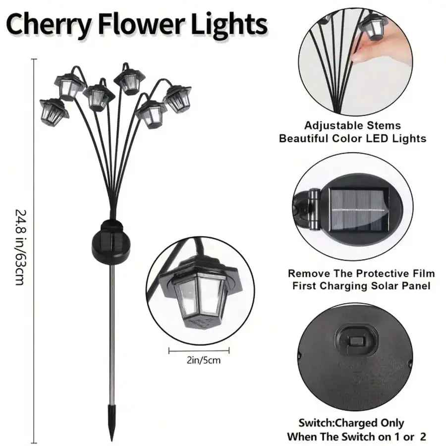 This Six-headed Solar-powered Outdoor Decorative Lantern Can Be Zpaxo