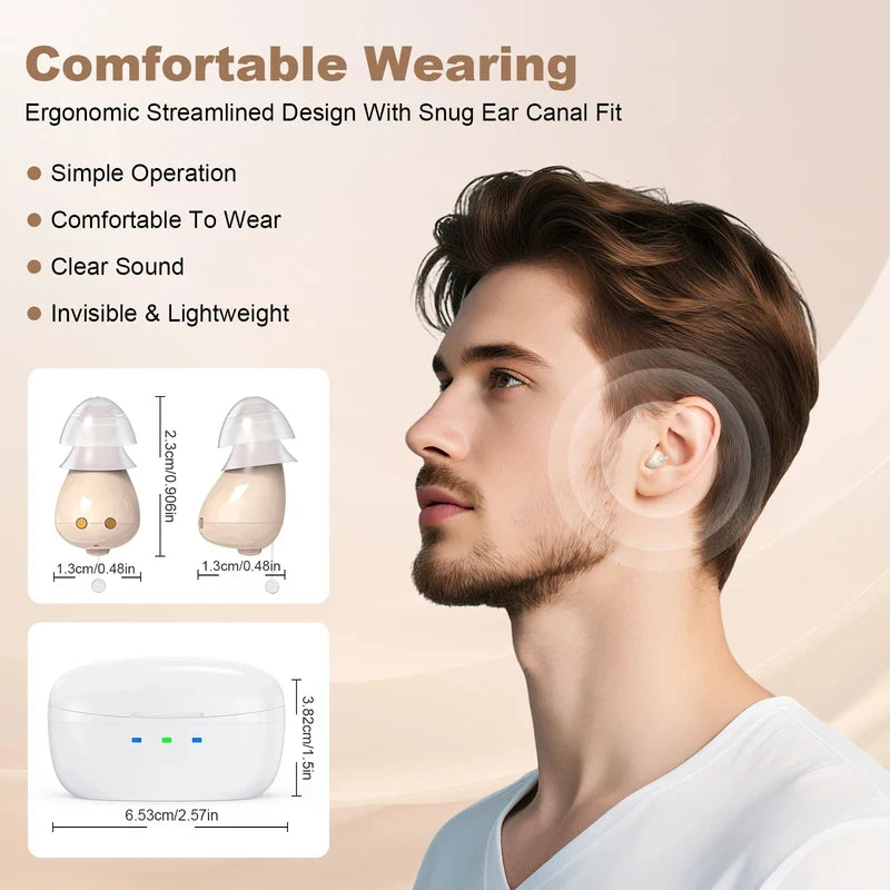 OTC Hearing Amplifiers Earbuds Intelligent Noise Reduction Sound