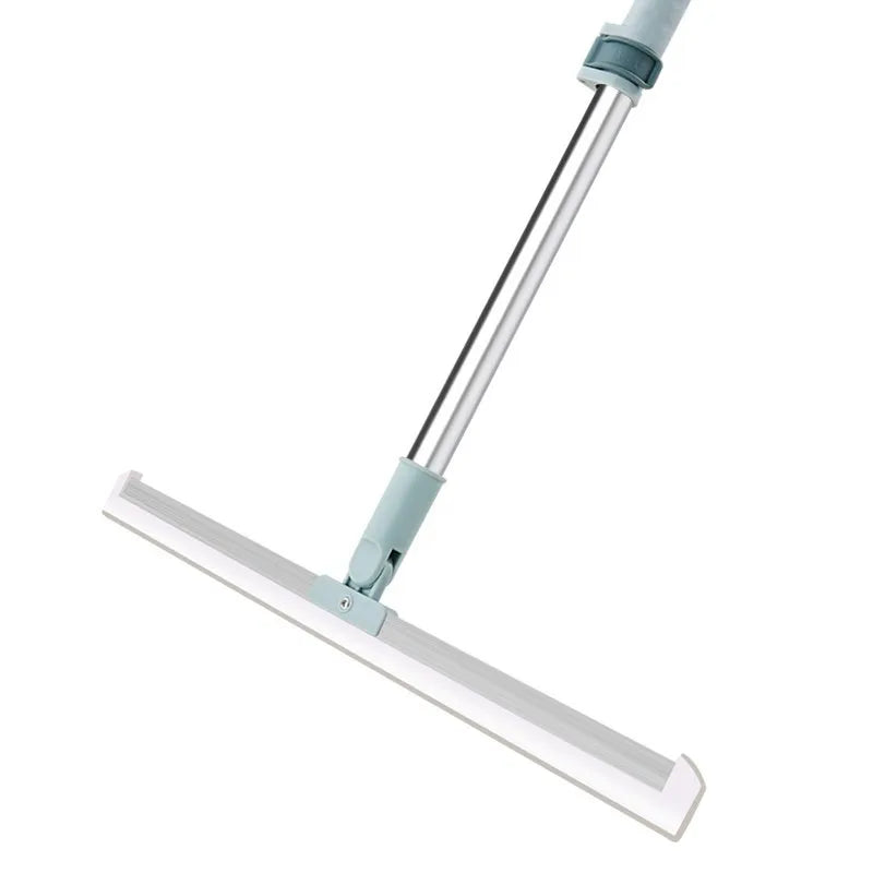 Magic Broom Silicone Bathroom Floor Scraper Household Bathroom Cleaning Squeegee Plastic Handle Two-In-One Dry And Wet Use Zpaxo 50cm Magic mop blue