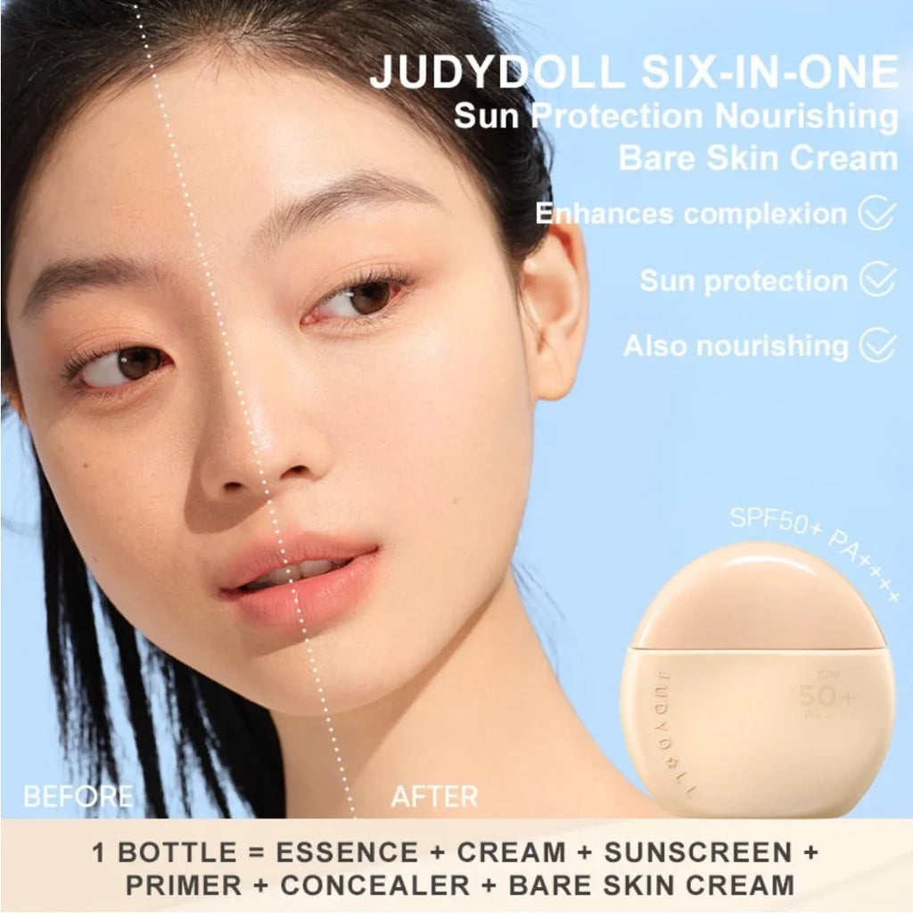 Judydoll Six-in-One Toning cream = Essence+Face Cream+Primer+Concealer+Toning Cream 40g Multi-Effect Primer Zpaxo