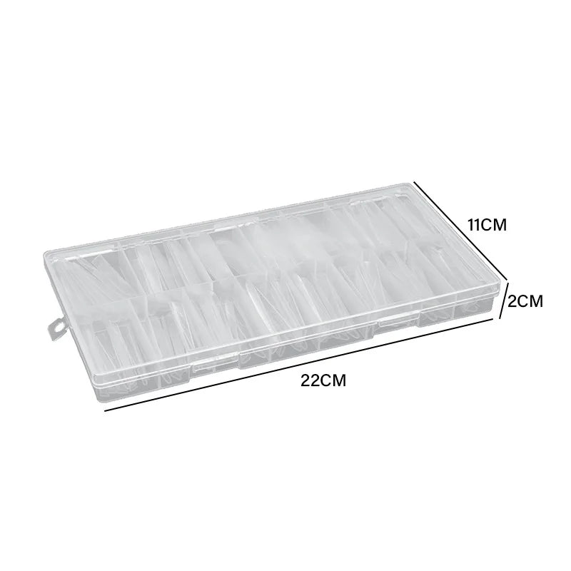 180PCS Sandwich Dual Nail Form Coffin Almond Nail Forms 14Size Reusable Top Bottom Forms Nail Art Extension Top Mold Bottom Mold Zpaxo