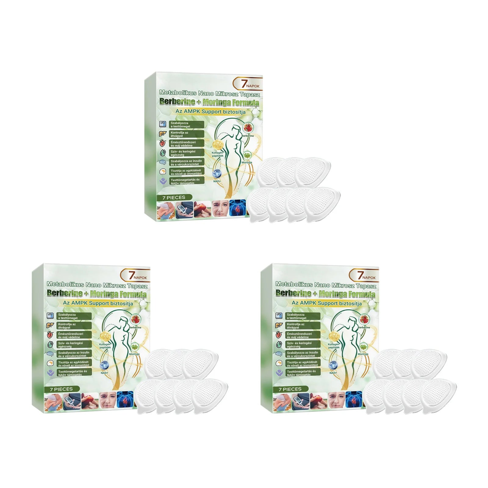 Nano Microneedle Body Firming Patch – Collagen, NAD+ | 7 Pcs Microneedle Skin Patch Zpaxo 21pcs Boxed