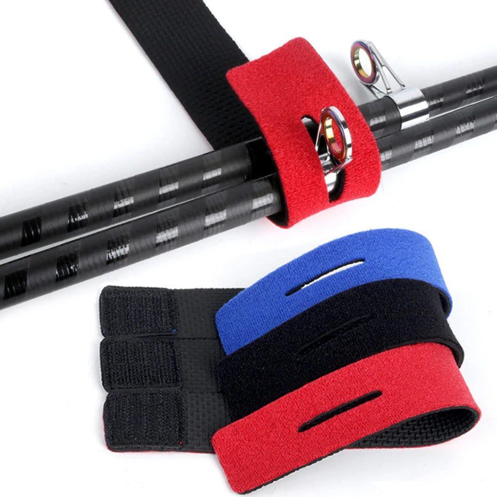 Fishing Rod Tie Holder Adjustable Fit Fastener Ties Accessory
