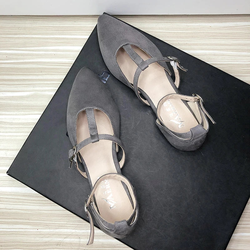 Sharp Pointed Toe Flat Shoes Spring Autumn Women's 2025 New Sandals Spring Shallow Mouth Work Shoes Casual Flats Women Zpaxo Gray 37