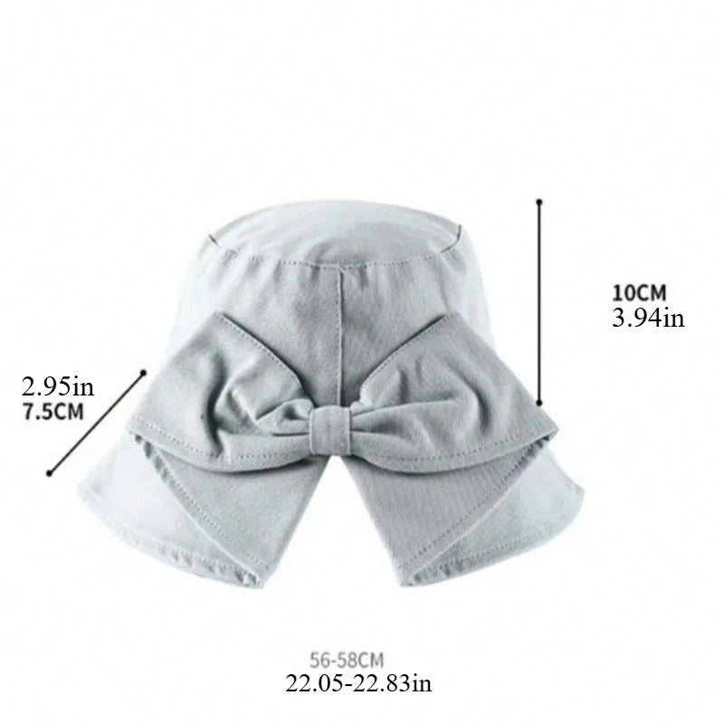 Women's Bowknot Fisherman Hat Reversible Dual-side Bucket UV Sun