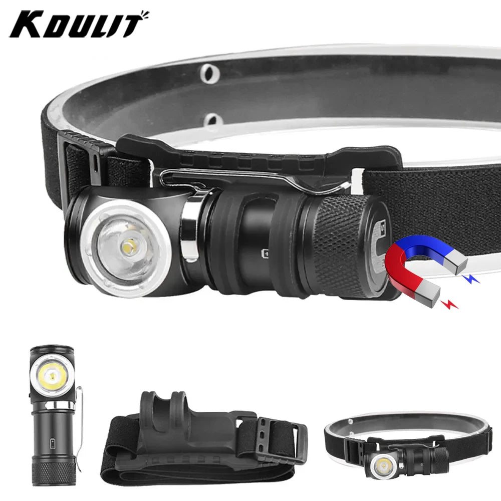 KDULIT P8 LED Headlamp USB-C Rechargeable Magnetic 3 Modes