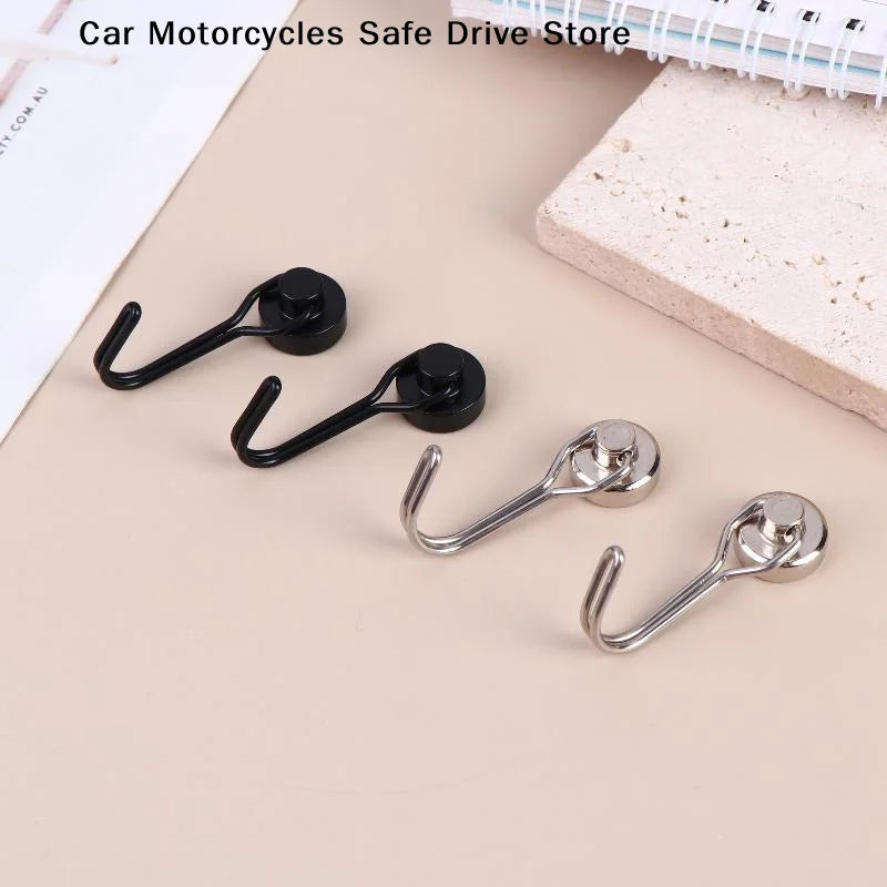 CM6Pcs Stainless Steel Magnetic Hook Heavy Duty Magnet Swivel Home