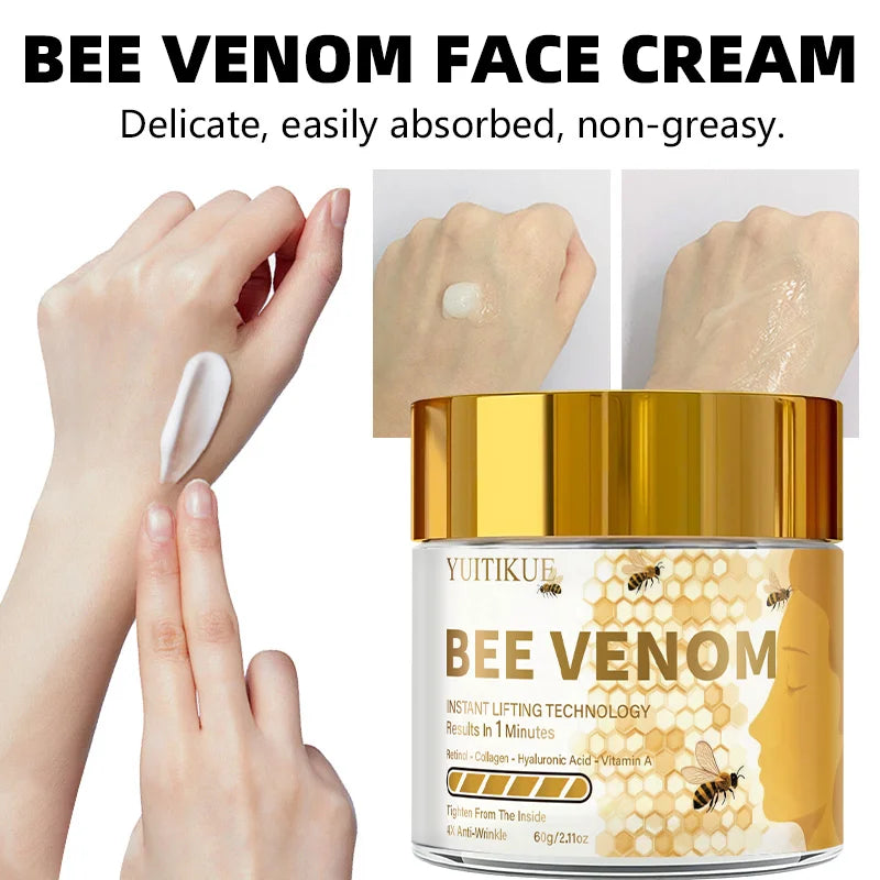 YUITIKUE Bee Venom Face Cream 60g – Instant Lift & Anti-Wrinkle Anti-Aging Face Cream Zpaxo
