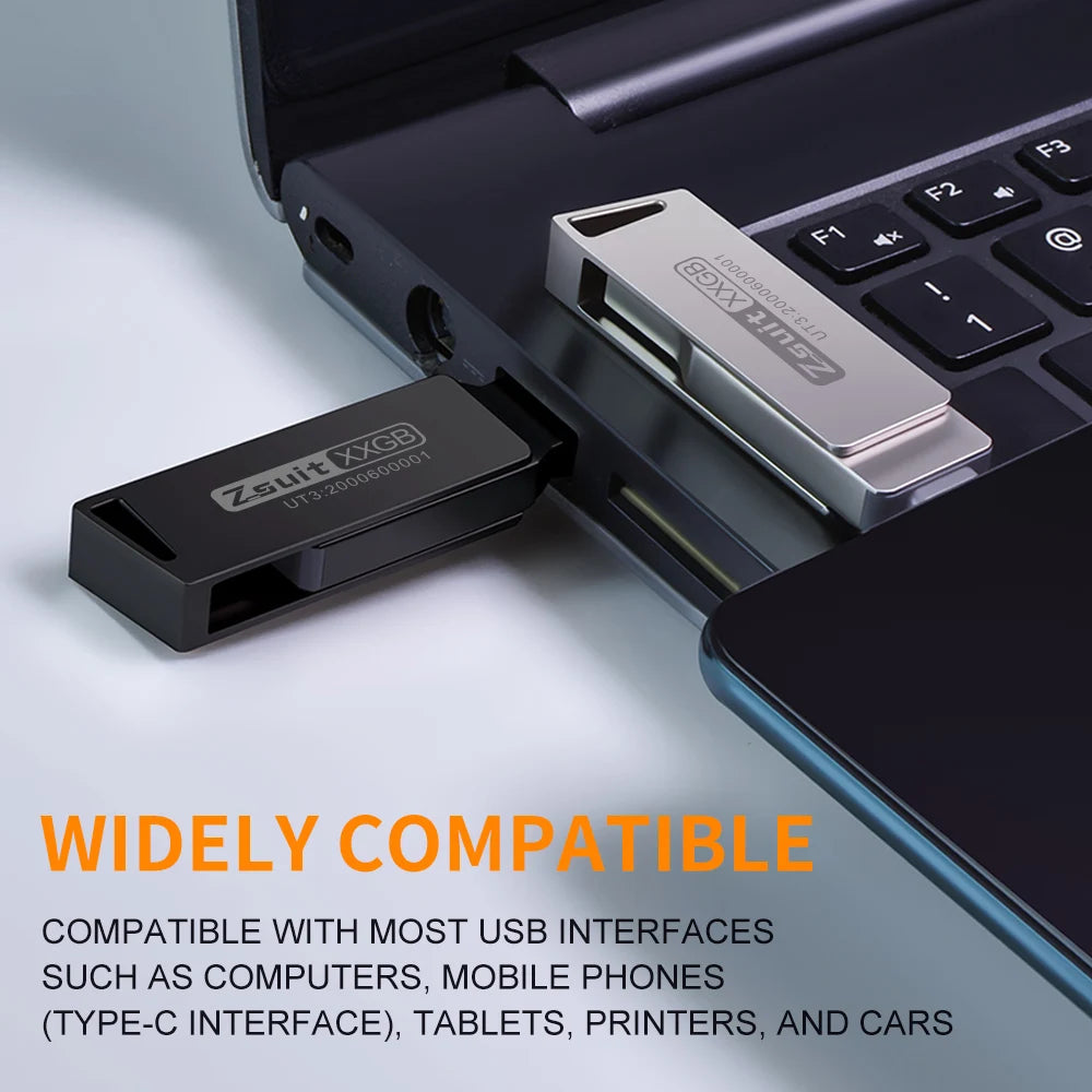Zsuit USB Flash Drives Rotate USB-C Pendrive 64GB 128GB USB3.0 Type-C Pen Drives 2in 1 U Disk for iPhone Laptops Memory Stick Zpaxo