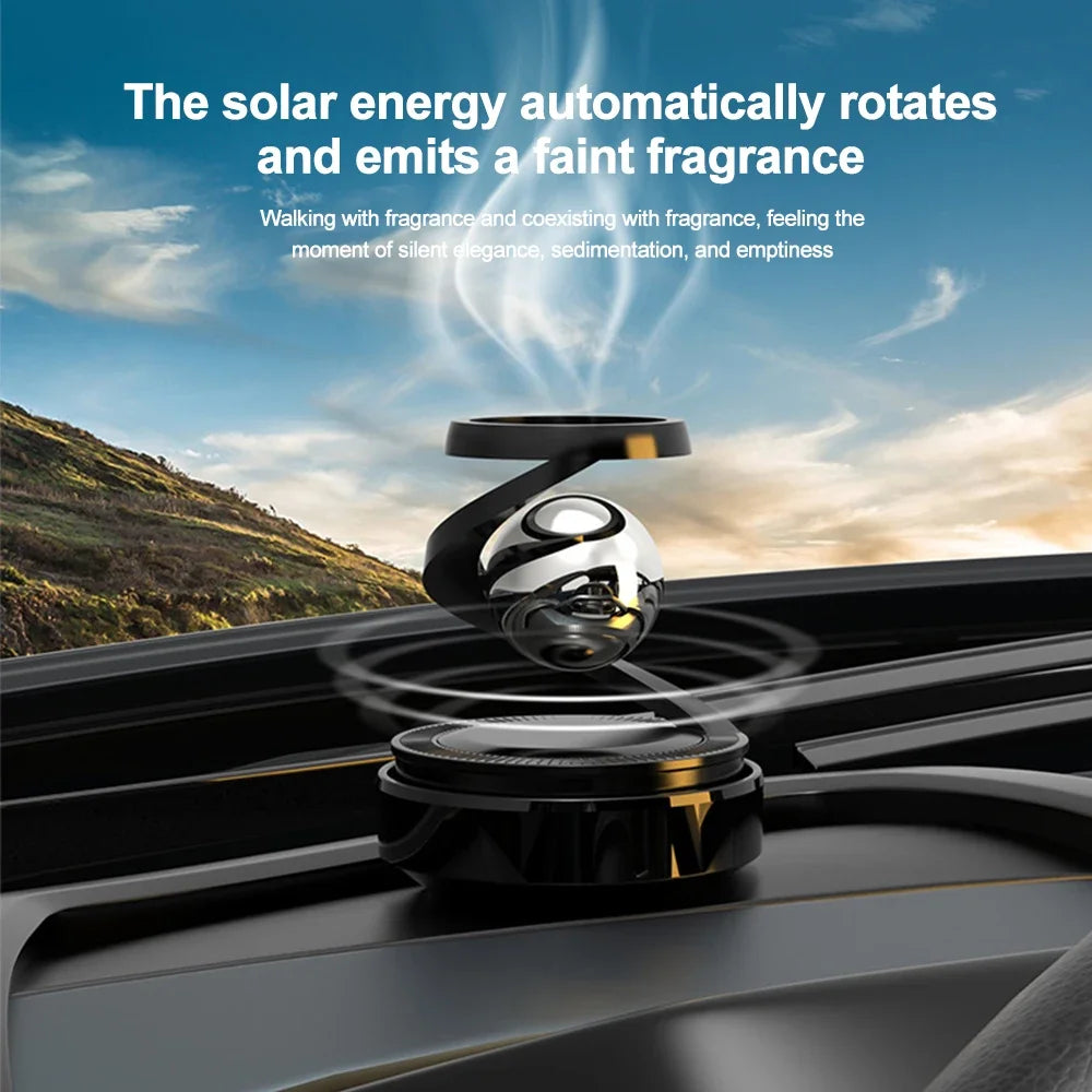 Levitation Car Solar Ornament Sun Power Rotation Car Fragrance Air Freshener Aromatherapy Smell Diffuser Interior Accessories Zpaxo