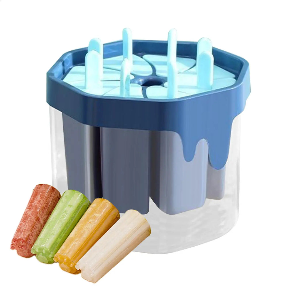 Silicone Popsicle Molds 8-Cavity | Ice Pop Maker with Drip Tray Ice Pop Mold Zpaxo