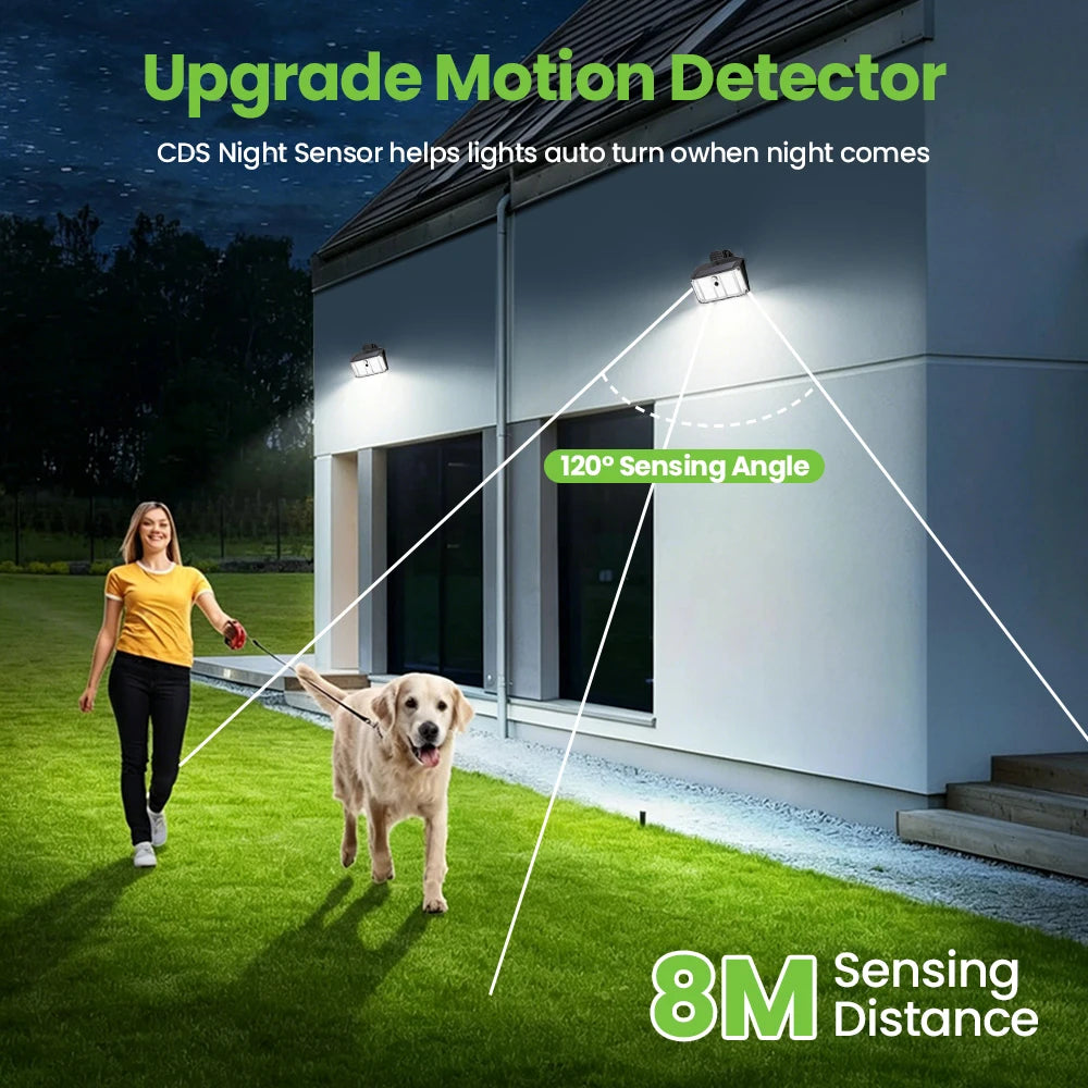 268 LED Clip On Solar Lights Outdoor 3 Lighting Modes Motion Sensor IP65 Waterproof Solar Lights for Deck Yard Garden Camping Zpaxo