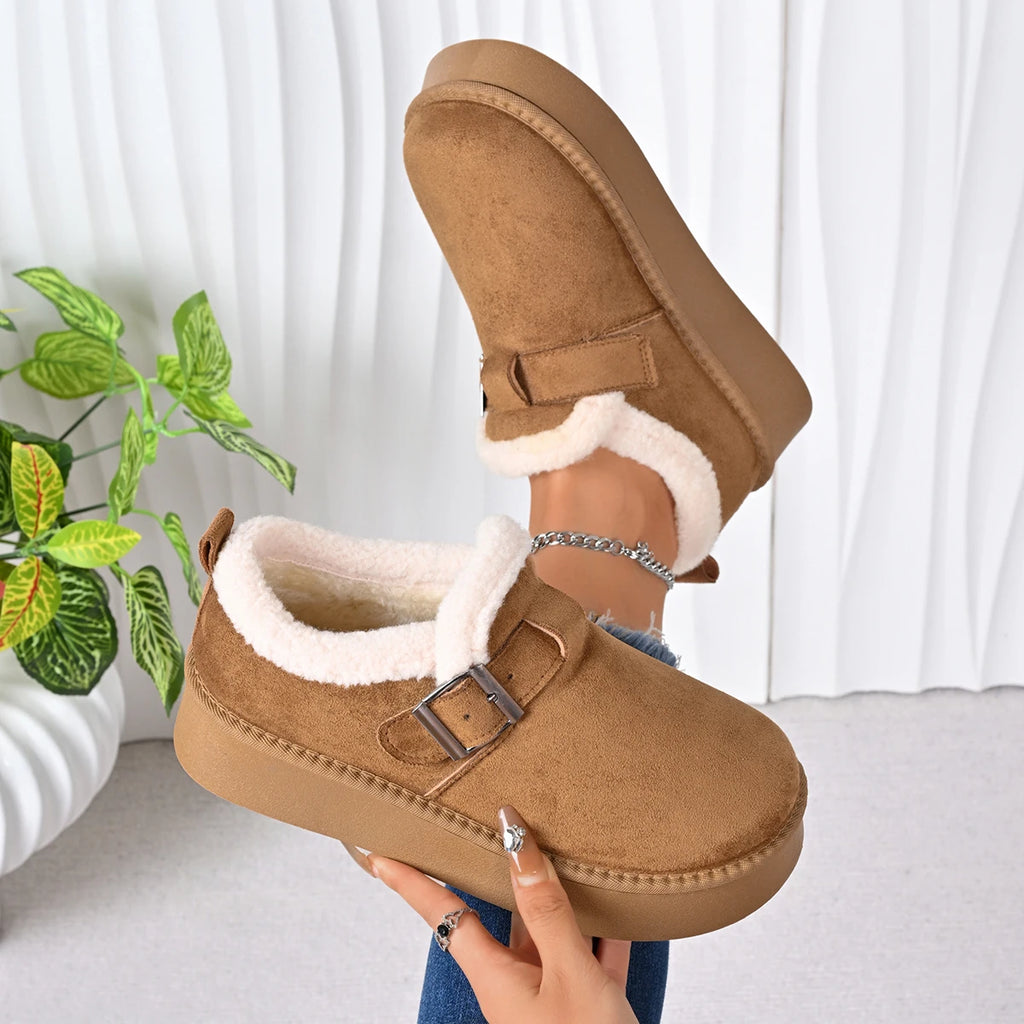 Women Ankle Boots 2025 New Warm Fashionable Boots Outdoor Comfortable Shoes for Women Winter Thickened Fluff Snow Boots Ladies Zpaxo