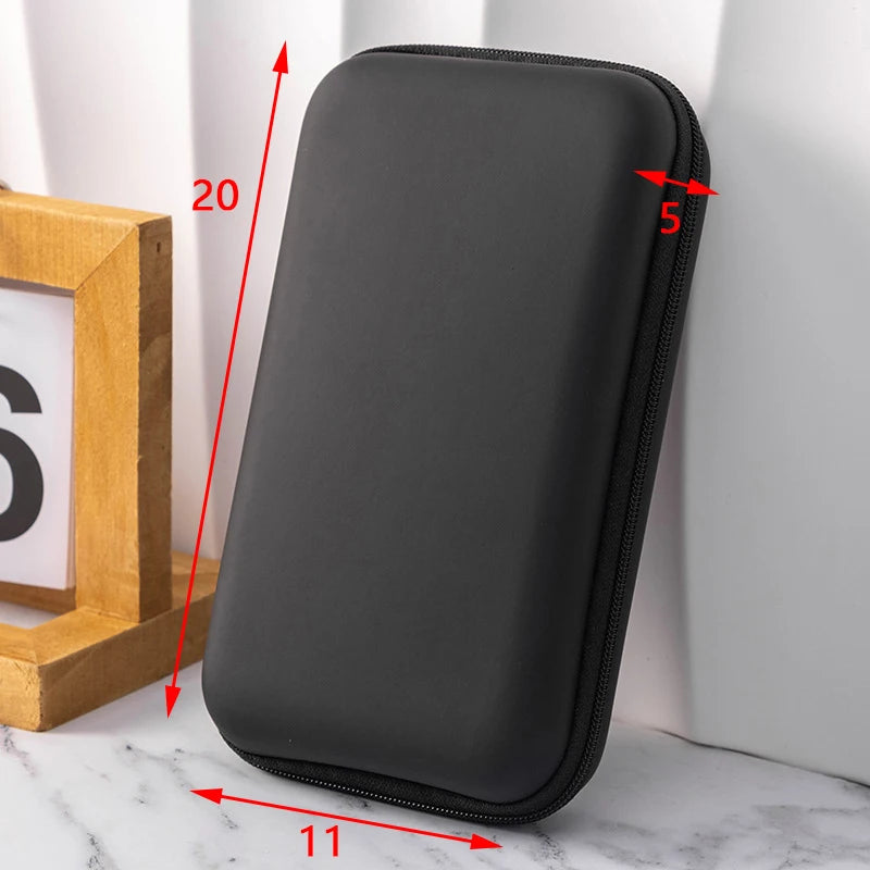 Portable Mini 3C Hard Shell Digital Gadgets Storage Bag Artificial Zpaxo 20x11x5