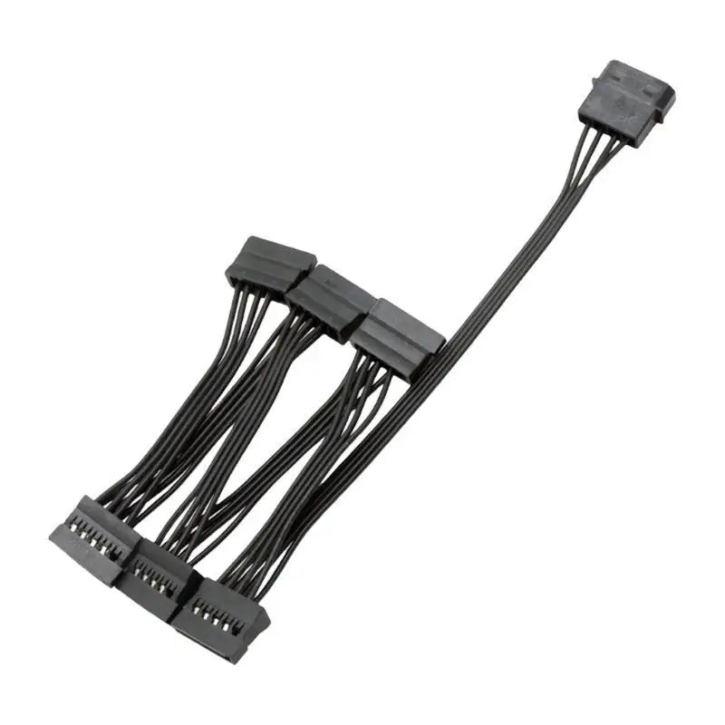 652F 15Pin Male to 3/4/5/6 4Pin Female Power Extension Cable Hard Drive Power Supply Zpaxo 1 point 6 CN
