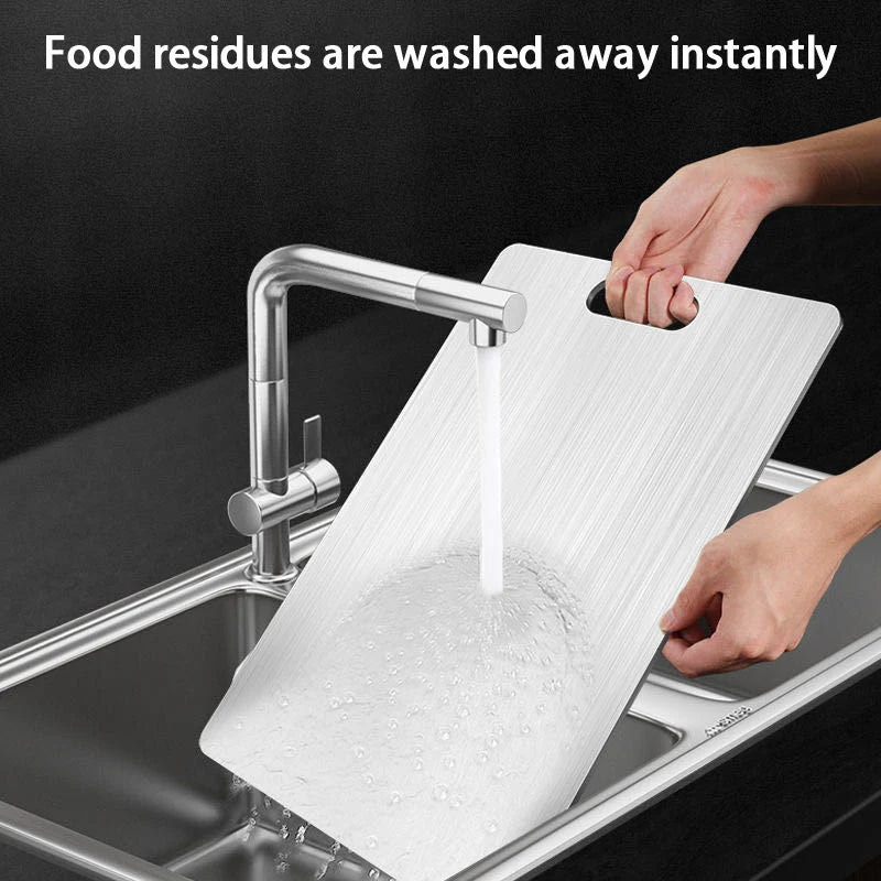Stainless Steel Cutting Boards Kitchen Food Thickened Double Sided Zpaxo