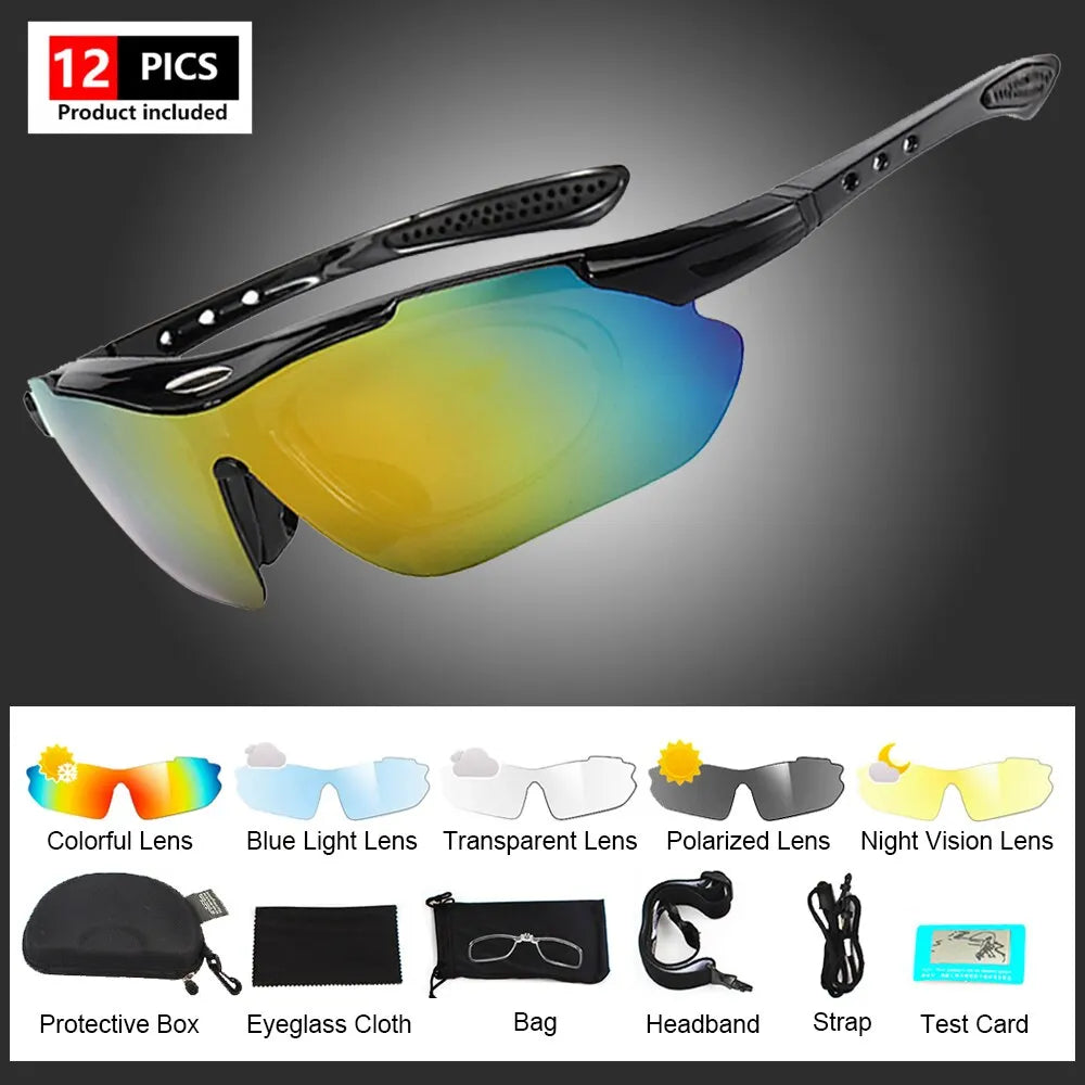 Riding Cycling Sunglasses Mtb Polarized Sports Cycling Glasses Goggles Bicycle Mountain Bike Glasses Men's Women Cycling Eyewear Zpaxo