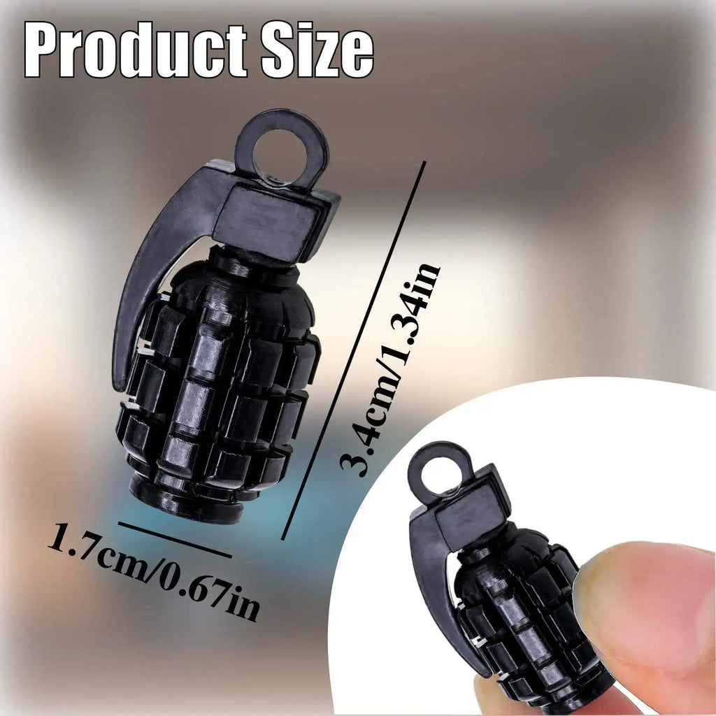 Grenade Aluminum Tire Valve Caps – Car, Bike & Motorcycle