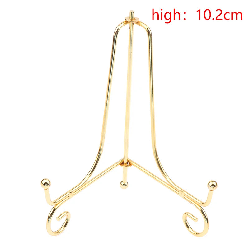 Gold Iron Display Stand Craft Bracket Book Holder Photo Pedestal Bowl Zpaxo 10cm