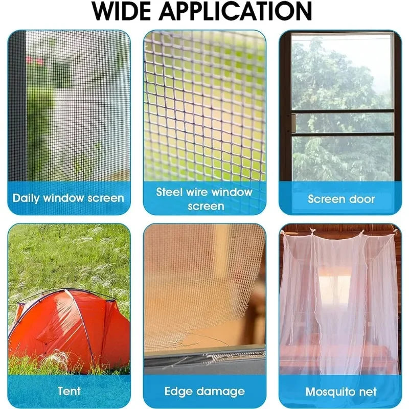 5/10cm Window Screen Repair Tape Self Adhesive Mesh Tape Net Door Fix Patch Anti Insect Mosquito Mesh Broken Holes Repairing Zpaxo