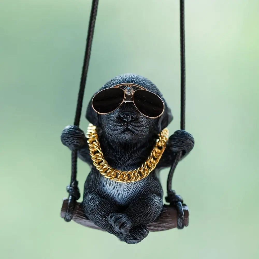 Trend Swing Dog Auto Interior Accessories Decoration Sunglasses Car Pendant Bulldog Resin Car Hanging Gift Zpaxo style 5