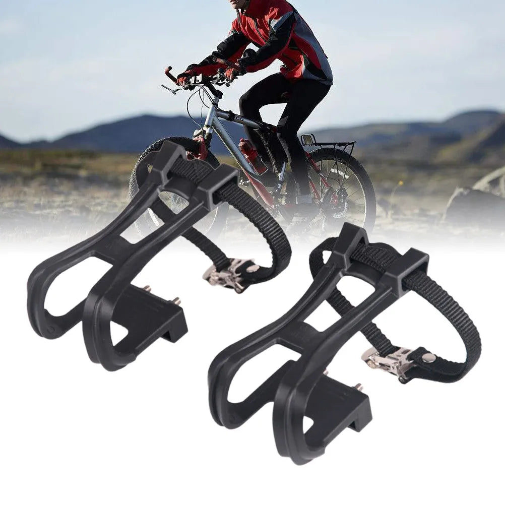 1Pair Dog Muzzle Cover Nylon Mountain Bike Pedal Toe Clip Strap Belts