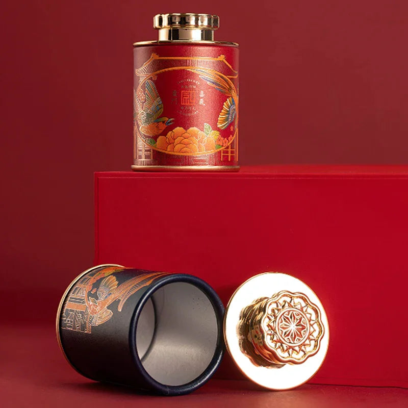 Household Green Black Tea Sealed Jar Portable Travel Small Tea Packaging Box NEW Mini Empty Tea Tin Can Paper Storage Can Zpaxo