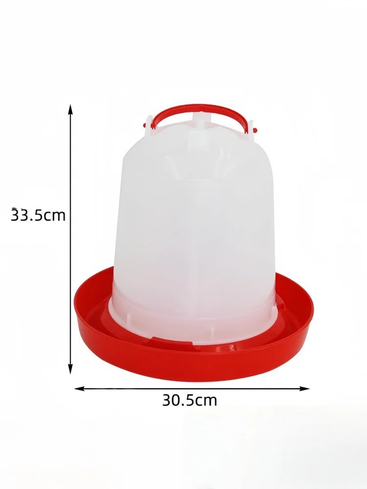 6L Automatic Chicken Coop Water Dispenser Chicken Water Dispenser Water Outlet with Switch Plastic Poultry Drinking Bucket Zpaxo