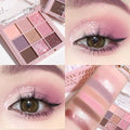 Smoky pink rose nine shades of eyeshadow, grey pink, smoky makeup, matte pearlescent silkworm brightening makeup Zpaxo 01
