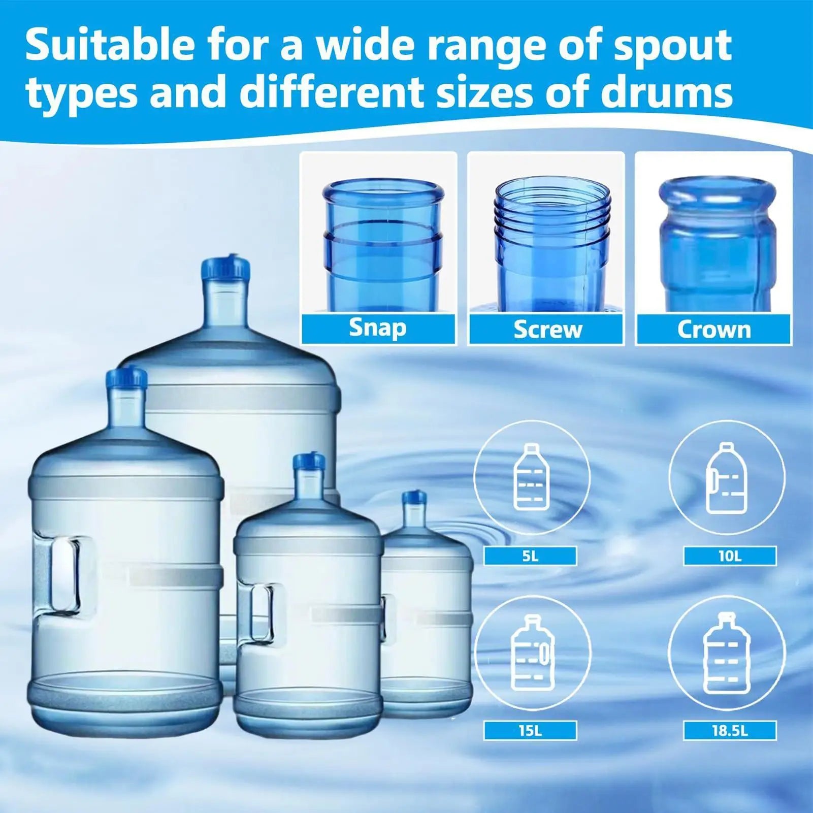 5 Gallon Water Bottle Lifter Carrier Grip Ergonomic Drinking Bucket
