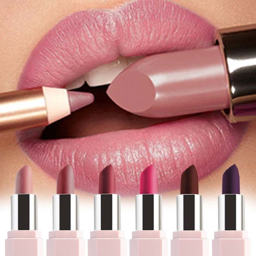 21 Colors Matte Velvet Lipstick Waterproof Long Lasting Lip Glaze