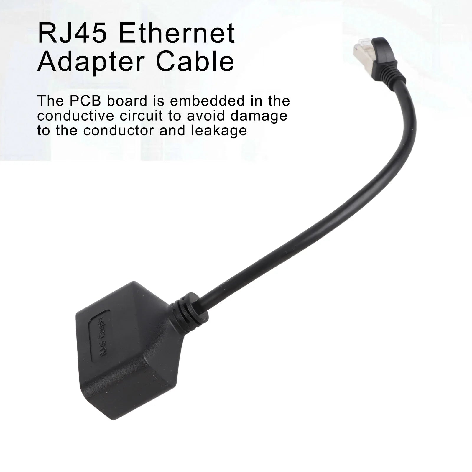 RJ45 Ethernet Adapter Cable Extension 1 to 2 Port for Home Office Excellent Connection Transmission Splitter Adapter Zpaxo
