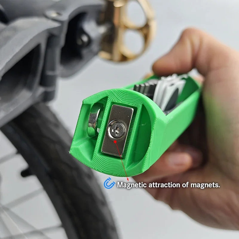 Mini Bicycle Mounting Repair Tool Box Bicycle Hidden Repair Tools Outfit For Brompton Magnet Frame Inner Storage Bag Accessories Zpaxo