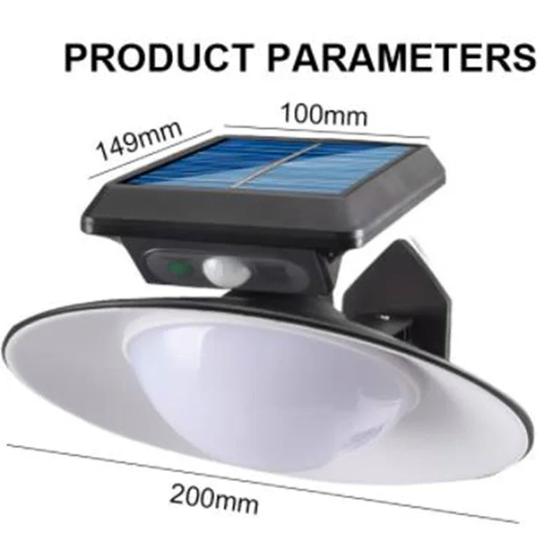 Solar Street Light Outdoor Remote Control Induction LED Round Panel Zpaxo