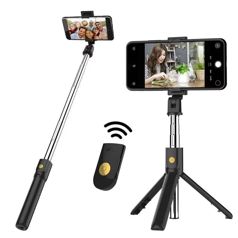 K07 Wireless Bluetooth-compatible Selfie Stick Foldable Mini Tripod Expandable Monopod With Remote Control for Cell Smartphones Zpaxo