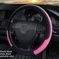 Universal Faux Leather Steering Wheel Cover – 37–38cm Fit