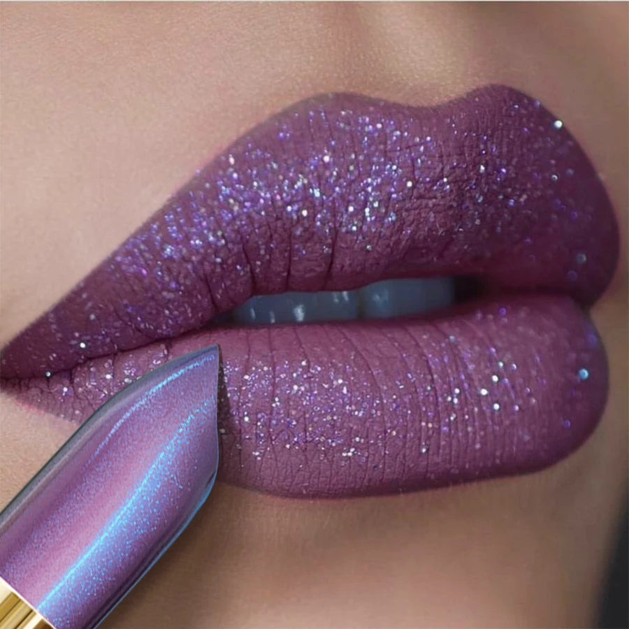 Sexy Glitter Lipstick Flash Lasting Easy Diamond Lip Tint Shiny