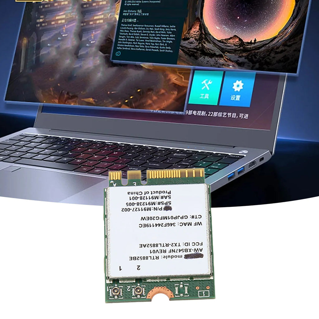 RTL8852BE Network Card Dual Band 1800Mbps Bluetooth 5 2 M