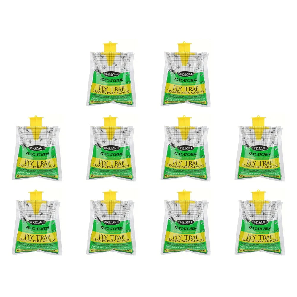 1-10Pcs Hanging Fly Trap Disposable Fly Catcher Bag Mosquito Trap Catcher Fly Wasp Insect Bug Killer Flies Trap for Outdoor Zpaxo 10 PCS