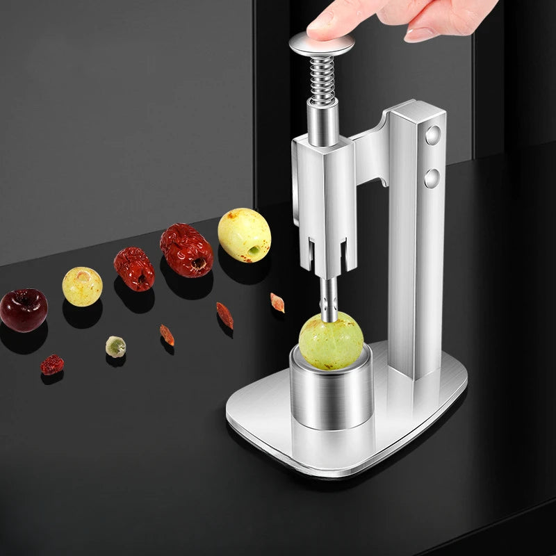 2025 New 304 Stainless Steel Oil Orange Corer Multi-purpose Press Type Cherry Corer Household Labor-saving Jujube Core Remover Zpaxo