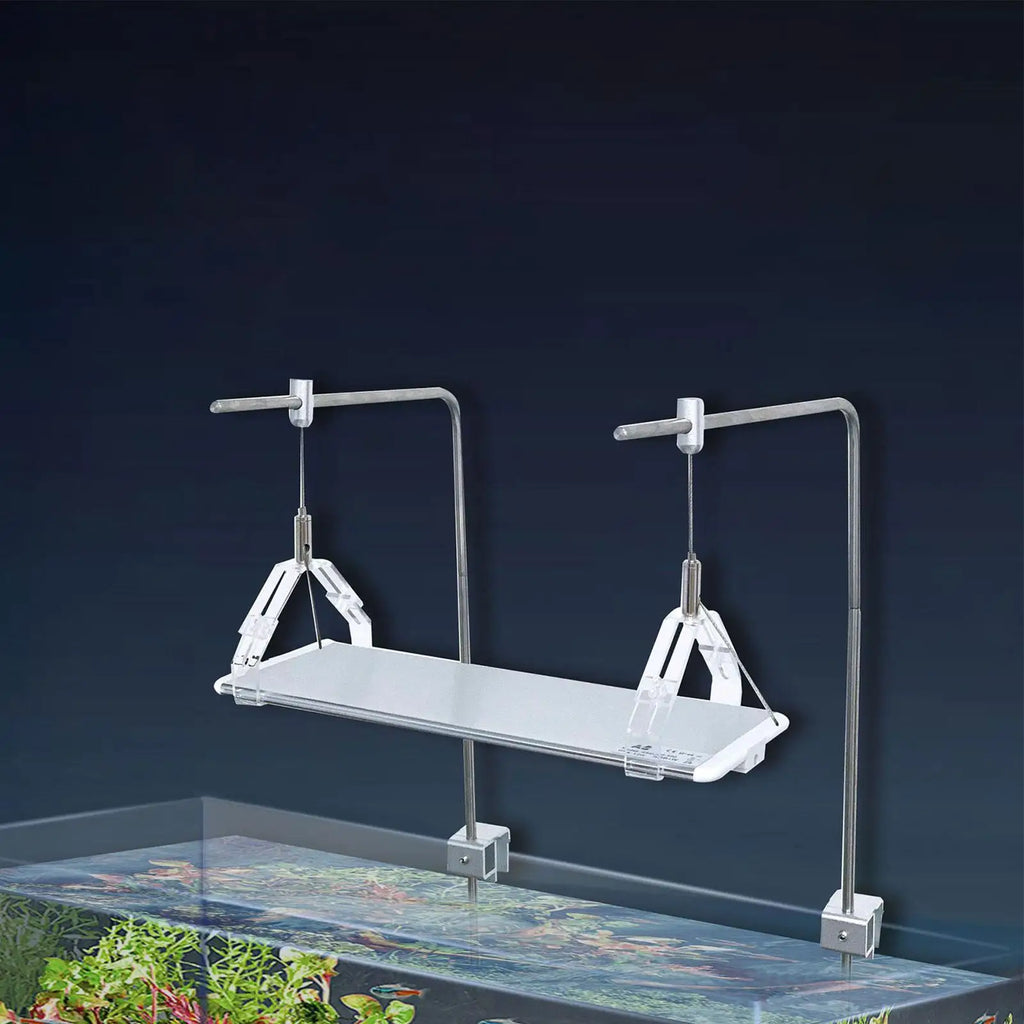 2Pcs Adjustable Aquarium Light Holder Bracket Mount Fish Tank LED Light Rack Hanging Kit for Home Office Fish Saltwater Aquarium Zpaxo